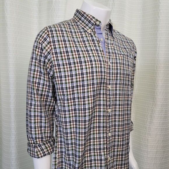 TOMMY HILFIGER Slim Fit Shirt Plaid Button Down Men's M - Picture 6 of 11
